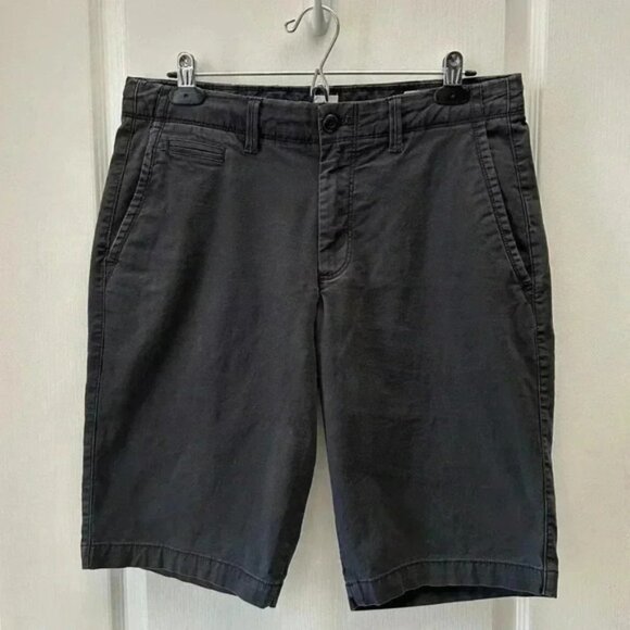 GAP Men’s Shorts 12” Stretch Casual Flat Front Chino Shorts Washed Black 31 - Picture 5 of 15